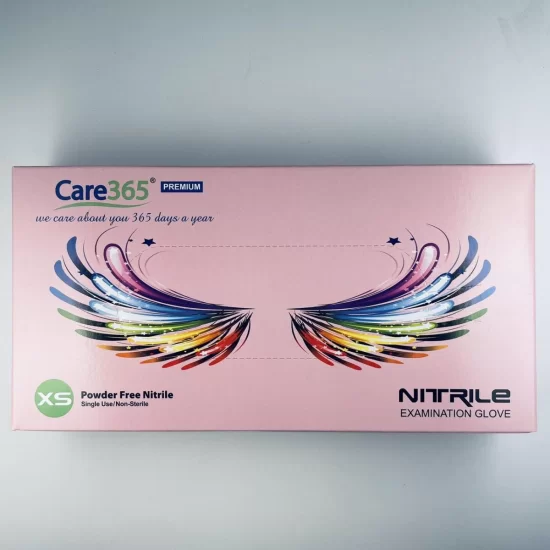 Рукавиця нітріл рожева CARE XS 50пар (10 уп/ящ)
