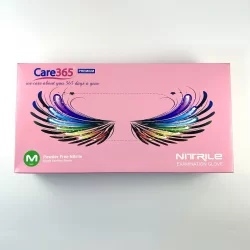 Перчатка нитрил Care365 М розовая (50пар/уп;10уп/ящ)