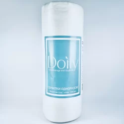 Салфетка в рулоне Doily 30 см.*30 см. (100 шт. в упаковке) спанлейс 40 гр./м2; сетка