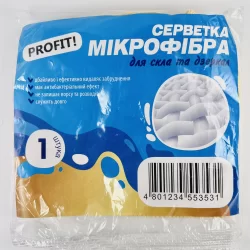 Серветка мікрофібра для скла Profit 1шт (1/100)