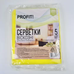 Серветка  віcкозна Profit 5шт (70 уп в ящику)