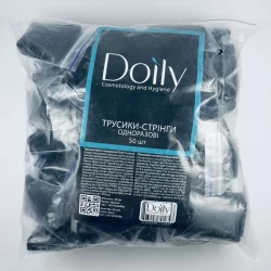 Стринги женские Doily (50шт / уп) спанбонд; черные
