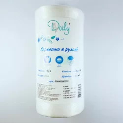 Салфетка в рулоне Doily 20см*20см (100 шт. в упаковке) спанлейс; 40гр./м2; сетка