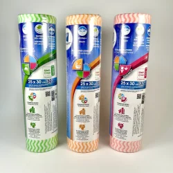 Серветки для прибирання в рулоні Aquasoft woodpulp сітка 25*30 см (30 шт.) МІКС АКЦІЯ (15 шт/ящ)