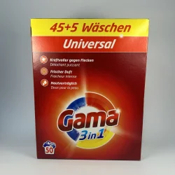 Порошок для прання Gama Universal 3 кг (50 пр) Original КОРОБКА: Іспанія ( 4 шт / ящ )