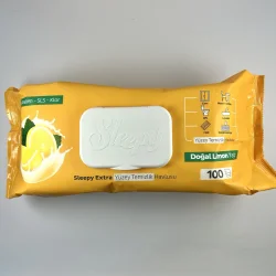 Вологі серветки для прибирання SLEEPY Easy Clean Lemon 100 шт. з клапаном (12 шт/ящ)