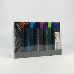 Зажигалка карманная 809с FOX ТУРБО LED (50 шт/уп; 1000 шт/ящ)