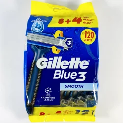 Станок Gillette Blue3 леза Smooth (8+4 шт/уп.) (20 уп/ящ)