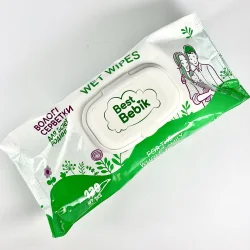 Вологi серветки Best Bebik  - 120шт з клапаном (12шт. в ящику)