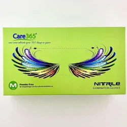 Перчатка нитрил Care365 М зеленая (50пар/уп;10уп/ящ)