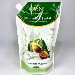 Крем - мило рідке Avocado&Santal з гліцерином ТМ RONI дой-пак 450мл (14уп/ящ)