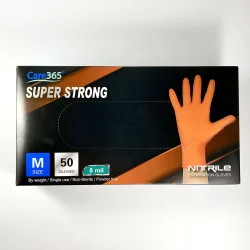 Перчатка нитрил Orange супер крепкая М CARE365 (25пар/уп;10уп/ящ)