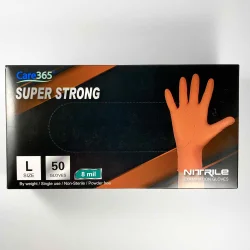 Перчатка нитрил Orange супер крепкая L CARE365 (25пар/уп;10уп/ящ)