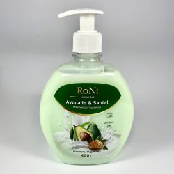 Крем - мило рідке Avocado&Santal з гліцерином ТМ RONI дозатор 450мл (10уп/ящ)