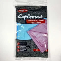 Серветка мікрофібра для скла Profit Pro 35*35 1шт (100шт/мішок)