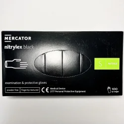 Рукавиця нітріл MERKATOR Nitrylex чорна S (50пар/уп; 10уп/ящ)