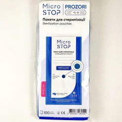 Крафт пакеты для стерилизации инструментов Microstop ПРОЗРАЧНЫЕ 75*150 (100 шт/пач)