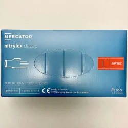 Рукавиця нітріл синій MERKATOR Nitrylex classic розмір L( 50пар/уп, 10уп/ящ)