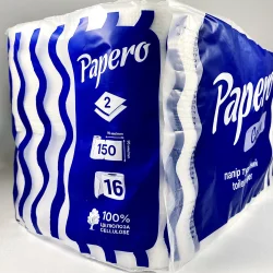 Туалетний папір целюлозний Papero Cotton 2 ш. 16 рул (3шт/м)